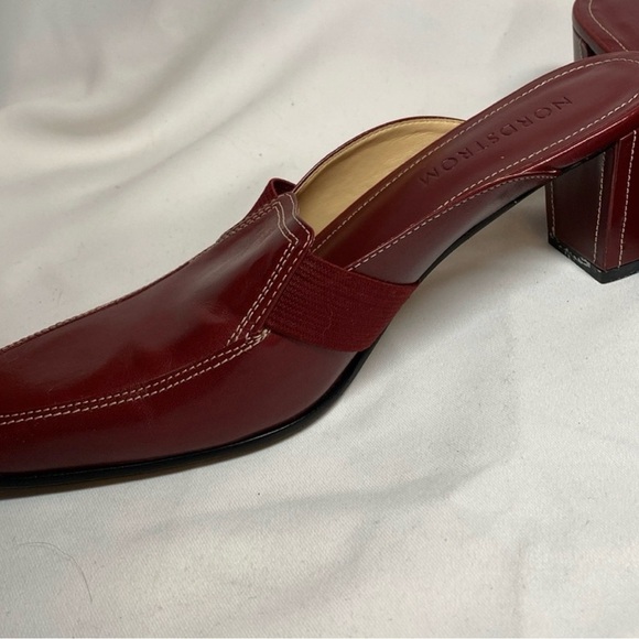 Nordstrom Burgundy Leather Mules - Picture 3 of 15